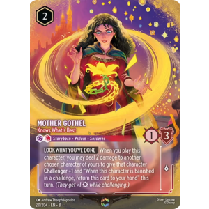 Enchanted Mother Gothel - Knows What's Best 211/204 Disney Lorcana TCG Reign of Jafar