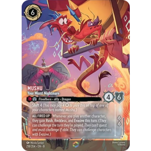 Enchanted Mushu - Your Worst Nightmare 218/204 Disney Lorcana TCG Reign of Jafar
