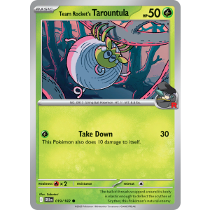 Team Rocket's Tarountula 19/182 Pokemon TCG Scarlet & Violet Destined Rivals