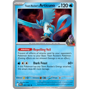 Team Rocket's Articuno 51/182 Pokemon TCG Scarlet & Violet Destined Rivals