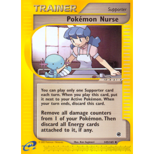 Pokémon Nurse 145/165 Pokemon TCG E-Card Expedition Base Set