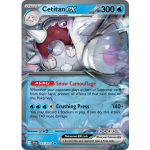 Double Rare Cetitan ex 65/182 Pokemon TCG Scarlet & Violet Destined Rivals