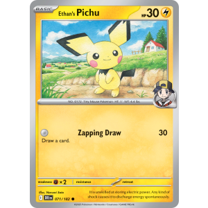 Ethan's Pichu 71/182 Pokemon TCG Scarlet & Violet Destined Rivals