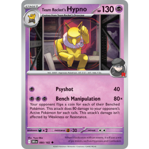 Team Rocket's Hypno 80/182 Pokemon TCG Scarlet & Violet Destined Rivals