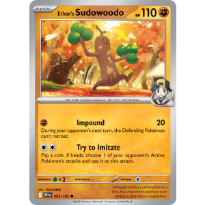 Ethan's Sudowoodo 93/182 Pokemon TCG Scarlet & Violet Destined Rivals