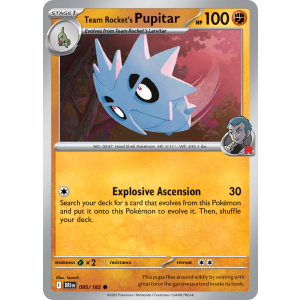 Team Rocket's Pupitar 95/182 Pokemon TCG Scarlet & Violet Destined Rivals