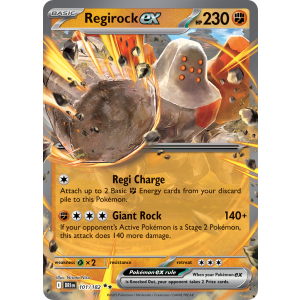 Double Rare Regirock ex 101/182 Pokemon TCG Scarlet & Violet Destined Rivals