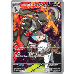 Illustration Rare Team Rocket's Houndoom 191/182 Pokemon TCG Scarlet & Violet Destined Rivals