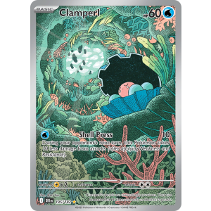 Illustration Rare Clamperl 195/182 Pokemon TCG Scarlet & Violet Destined Rivals