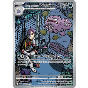 Illustration Rare Team Rocket's Weezing 199/182 Pokemon TCG Scarlet & Violet Destined Rivals
