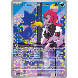 Illustration Rare Team Rocket's Murkrow 200/182 Pokemon TCG Scarlet & Violet Destined Rivals