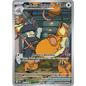 Illustration Rare Team Rocket's Raticate 202/182 Pokemon TCG Scarlet & Violet Destined Rivals