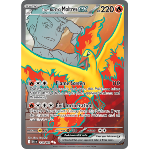 Ultra Rare Team Rocket's Moltres ex 208/182 Pokemon TCG Scarlet & Violet Destined Rivals