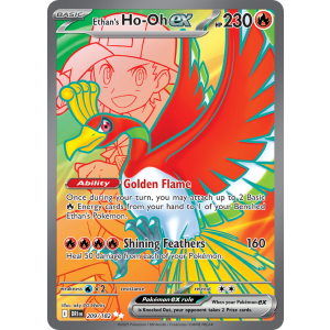 Ultra Rare Ethan's Ho-Oh ex 209/182 Pokemon TCG Scarlet & Violet Destined Rivals