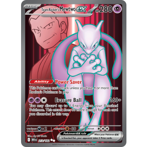 Ultra Rare Team Rocket's Mewtwo ex 213/182 Pokemon TCG Scarlet & Violet Destined Rivals