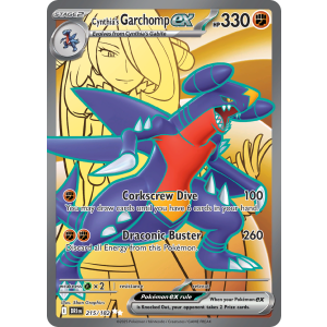 Ultra Rare Cynthia's Garchomp ex 215/182 Pokemon TCG Scarlet & Violet Destined Rivals