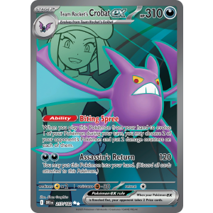 Ultra Rare Team Rocket's Crobat ex 217/182 Pokemon TCG Scarlet & Violet Destined Rivals