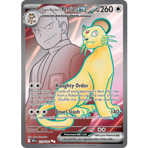 Ultra Rare Team Rocket's Persian ex 219/182 Pokemon TCG Scarlet & Violet Destined Rivals