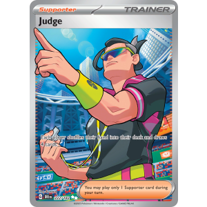 Ultra Rare Judge 222/182 Pokemon TCG Scarlet & Violet Destined Rivals