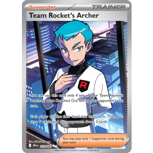 Ultra Rare Team Rocket's Archer 223/182 Pokemon TCG Scarlet & Violet Destined Rivals
