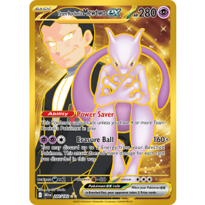 Hyper Rare Team Rocket's Mewtwo ex 240/182 Pokemon TCG Scarlet & Violet Destined Rivals