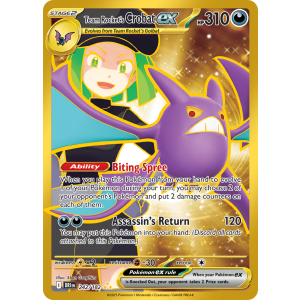 Hyper Rare Team Rocket's Crobat ex 242/182 Pokemon TCG Scarlet & Violet Destined Rivals