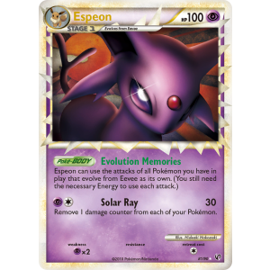 Rare Prime Espeon 81/90 Pokemon TCG HeartGold & SoulSilver HSUndaunted