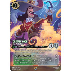Enchanted Captain Hook - The Pirate King 215/204 Disney Lorcana TCG Reign of Jafar