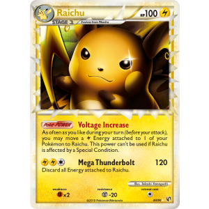 Rare Prime Raichu 83/90 Pokemon TCG HeartGold & SoulSilver HSUndaunted