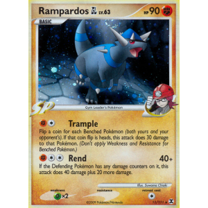 Rare Holo Rampardos GL 11/111 Pokemon TCG Platinum Rising Rivals