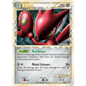 Rare Prime Scizor 84/90 Pokemon TCG HeartGold & SoulSilver HSUndaunted