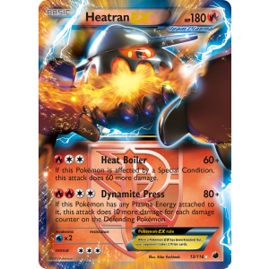 Rare Holo EX Heatran-EX 13/116 Pokemon TCG Black & White Plasma Freeze