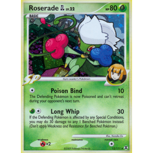 Rare Holo Roserade GL 12/111 Pokemon TCG Platinum Rising Rivals