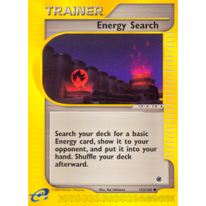 Energy Search 153/165 Pokemon TCG E-Card Expedition Base Set