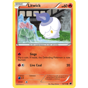 Litwick 14/116 Pokemon TCG Black & White Plasma Freeze