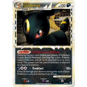 Rare Prime Umbreon 86/90 Pokemon TCG HeartGold & SoulSilver HSUndaunted