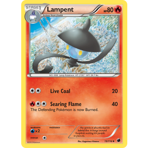 Lampent 15/116 Pokemon TCG Black & White Plasma Freeze