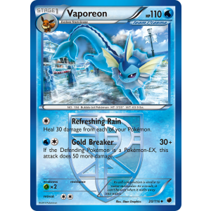 Vaporeon 20/116 Pokemon TCG Black & White Plasma Freeze