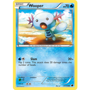 Wooper 21/116 Pokemon TCG Black & White Plasma Freeze