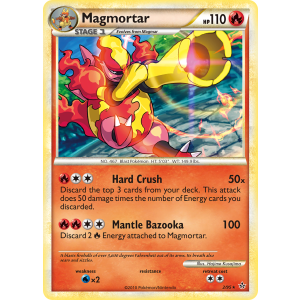 Rare Holo Magmortar 2/95 Pokemon TCG HeartGold & SoulSilver HSUnleashed