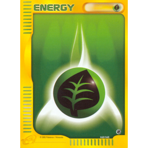  Grass Energy 162/165 Pokemon TCG E-Card Expedition Base Set