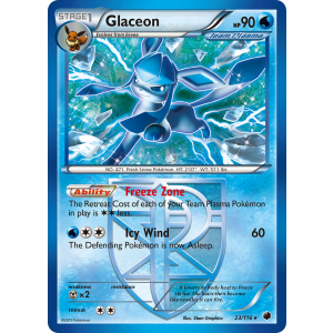 Glaceon 23/116 Pokemon TCG Black & White Plasma Freeze