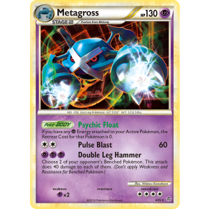 Rare Holo Metagross 4/95 Pokemon TCG HeartGold & SoulSilver HSUnleashed