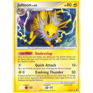 Jolteon 26/111 Pokemon TCG Platinum Rising Rivals