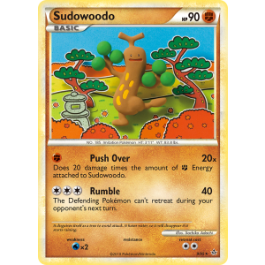 Rare Holo Sudowoodo 9/95 Pokemon TCG HeartGold & SoulSilver HSUnleashed