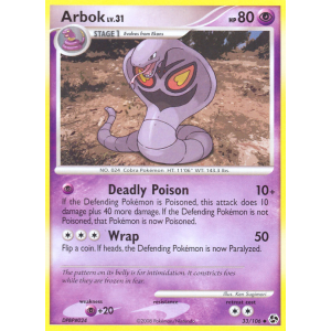 Arbok 33/106 Pokemon TCG Diamond & Pearl Great Encounters