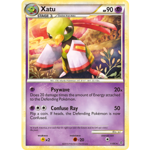 Rare Holo Xatu 11/95 Pokemon TCG HeartGold & SoulSilver HSUnleashed