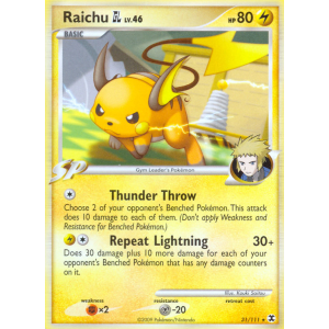 Raichu GL 31/111 Pokemon TCG Platinum Rising Rivals