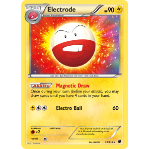 Rare Holo Electrode 33/116 Pokemon TCG Black & White Plasma Freeze