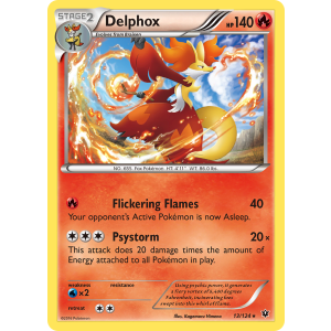 Rare Holo Delphox 13/124 Pokemon TCG XY Fates Collide